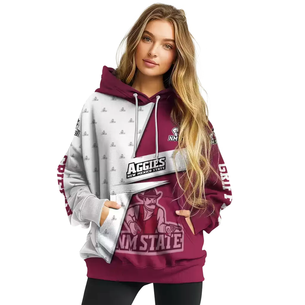 personalized new mexico state aggies abstract shape crimson hoodie high quality personalized new mexico state aggies abstract shape crimson hoodie high quality