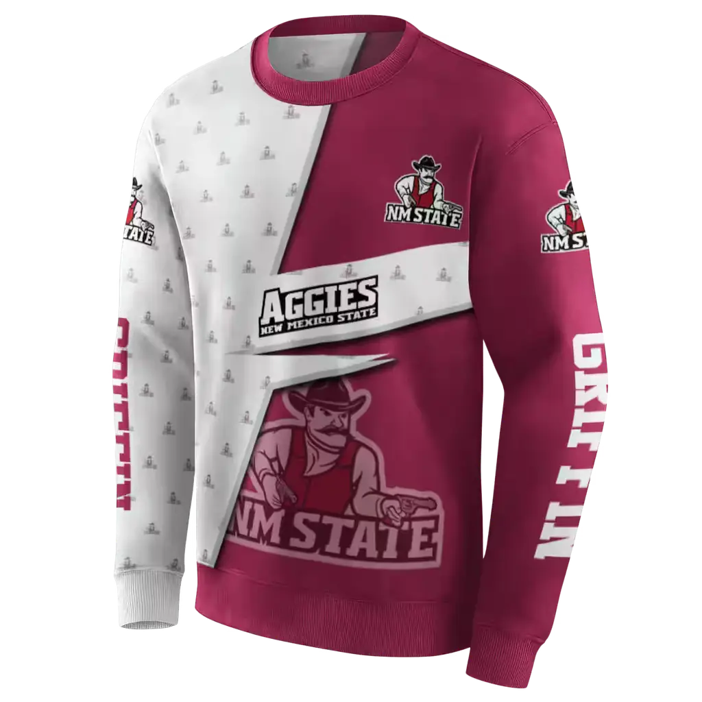 personalized new mexico state aggies abstract shape crimson hoodie new arrival personalized new mexico state aggies abstract shape crimson hoodie new arrival