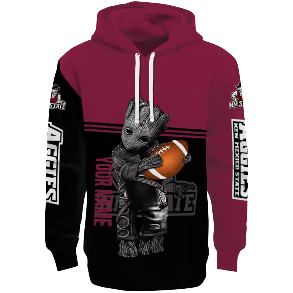 personalized new mexico state aggies baby groot crimson black hoodie best selling personalized new mexico state aggies baby groot crimson black hoodie best selling