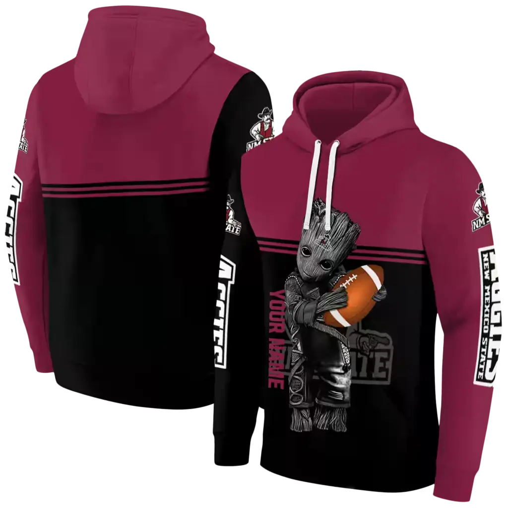 personalized new mexico state aggies baby groot crimson black hoodie fashion forward personalized new mexico state aggies baby groot crimson black hoodie fashion forward