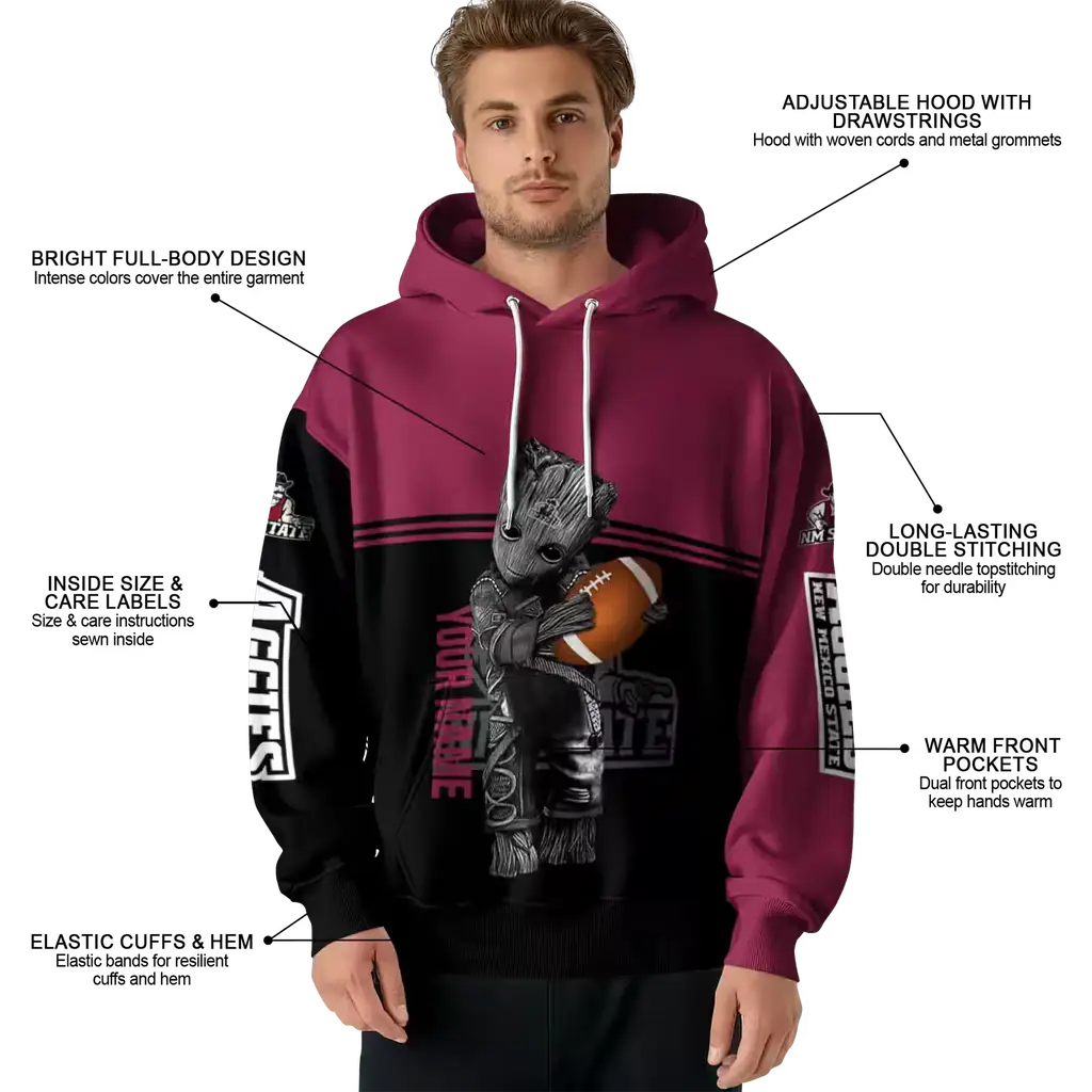 personalized new mexico state aggies baby groot crimson black hoodie latest model personalized new mexico state aggies baby groot crimson black hoodie latest model