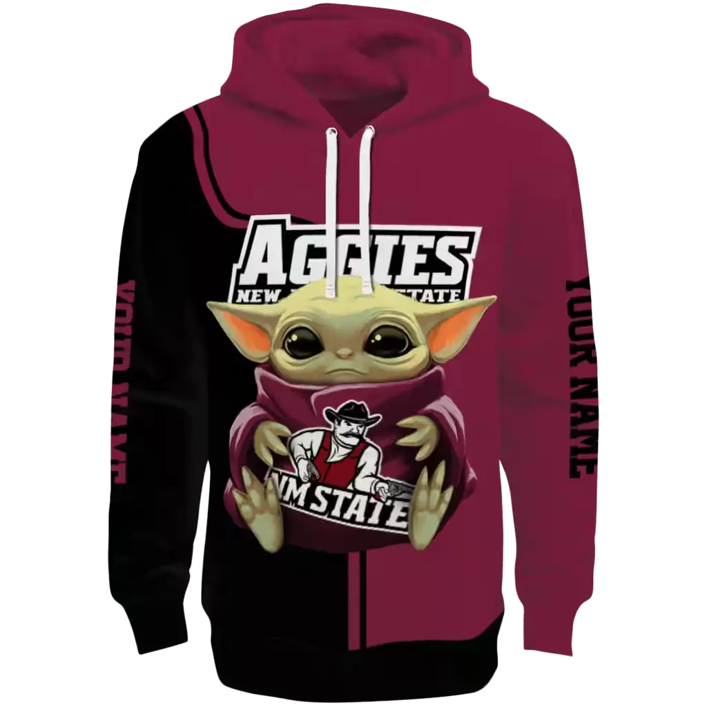 personalized new mexico state aggies baby yoda crimson black hoodie best selling personalized new mexico state aggies baby yoda crimson black hoodie best selling