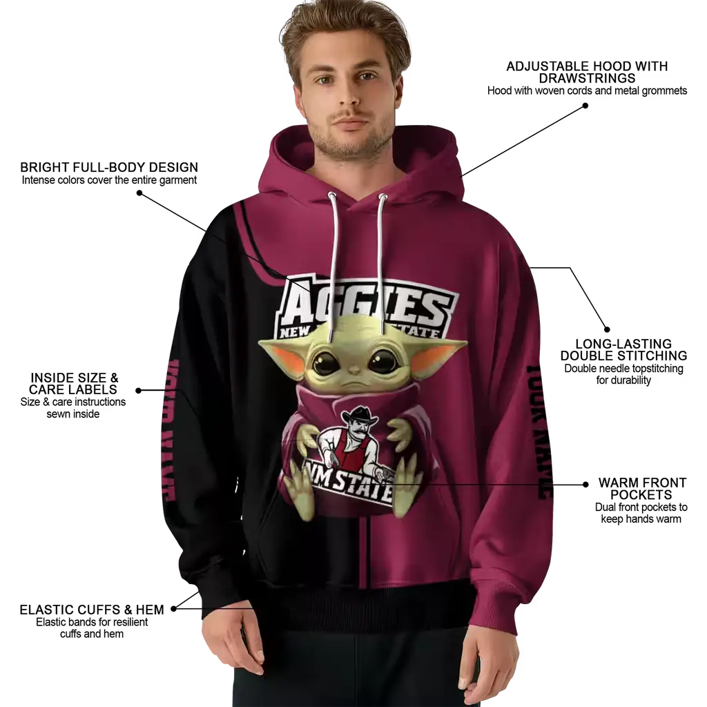 personalized new mexico state aggies baby yoda crimson black hoodie latest model personalized new mexico state aggies baby yoda crimson black hoodie latest model