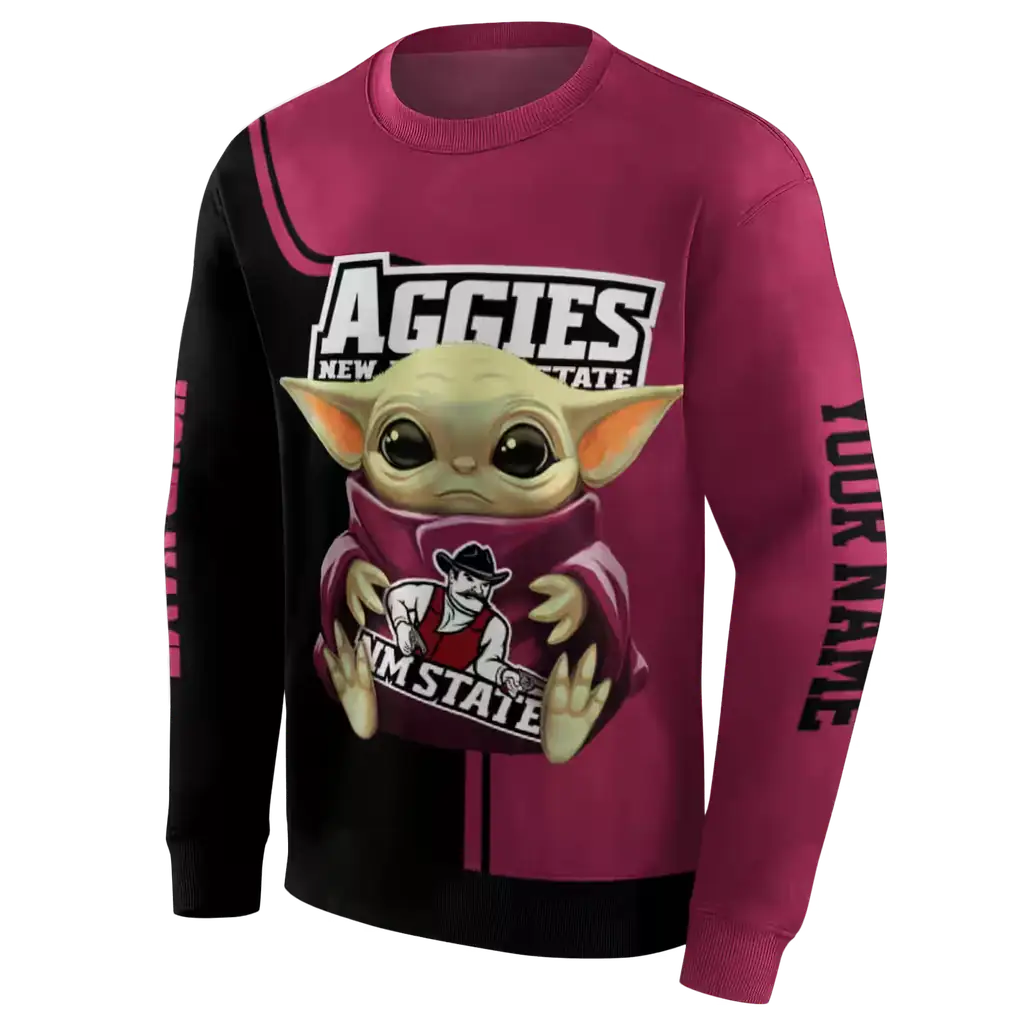 personalized new mexico state aggies baby yoda crimson black hoodie new arrival personalized new mexico state aggies baby yoda crimson black hoodie new arrival
