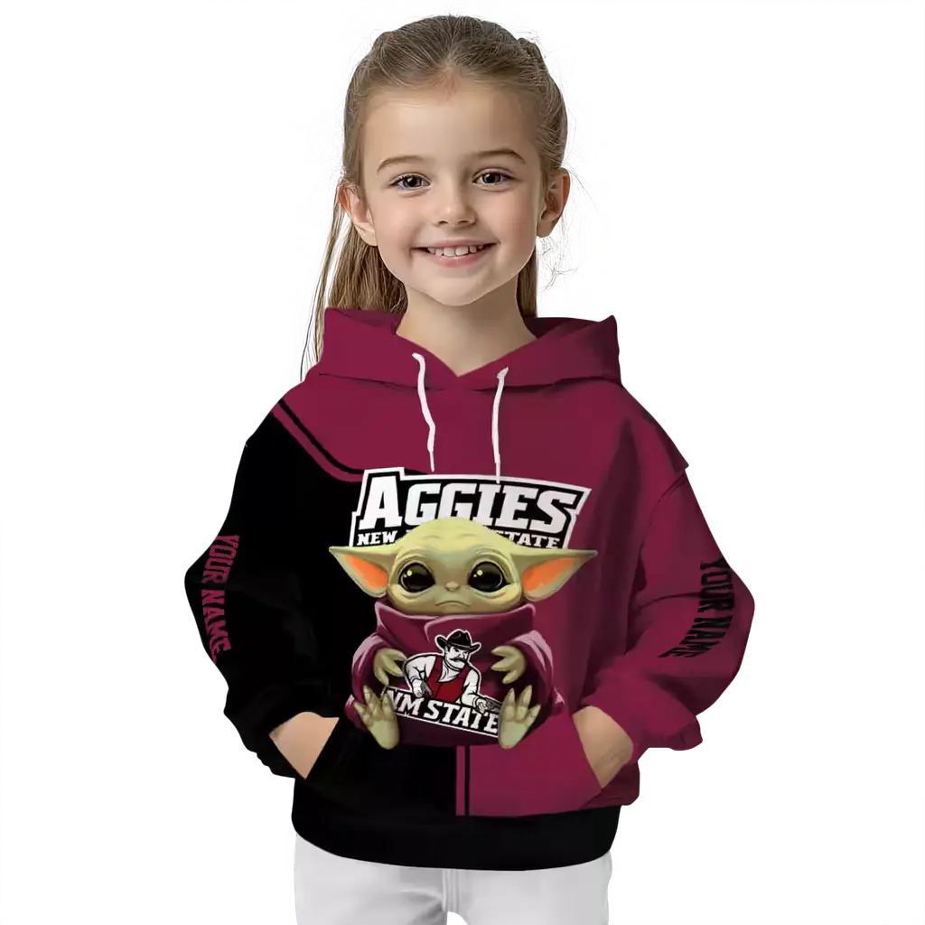 personalized new mexico state aggies baby yoda crimson black hoodie top rated personalized new mexico state aggies baby yoda crimson black hoodie top rated