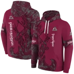 personalized new mexico state aggies deer silhouette crimson hoodie best selling