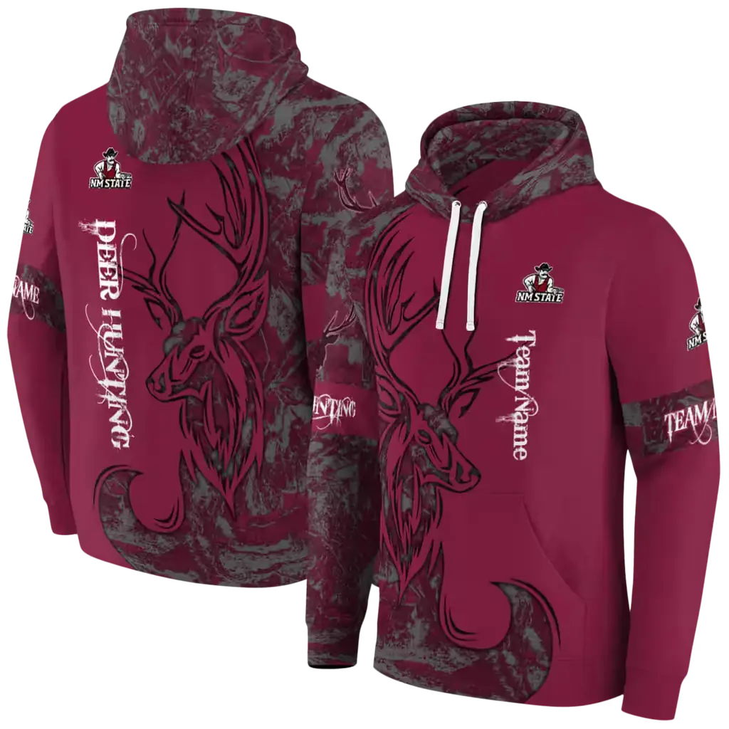 personalized new mexico state aggies deer silhouette crimson hoodie fashion forward personalized new mexico state aggies deer silhouette crimson hoodie fashion forward
