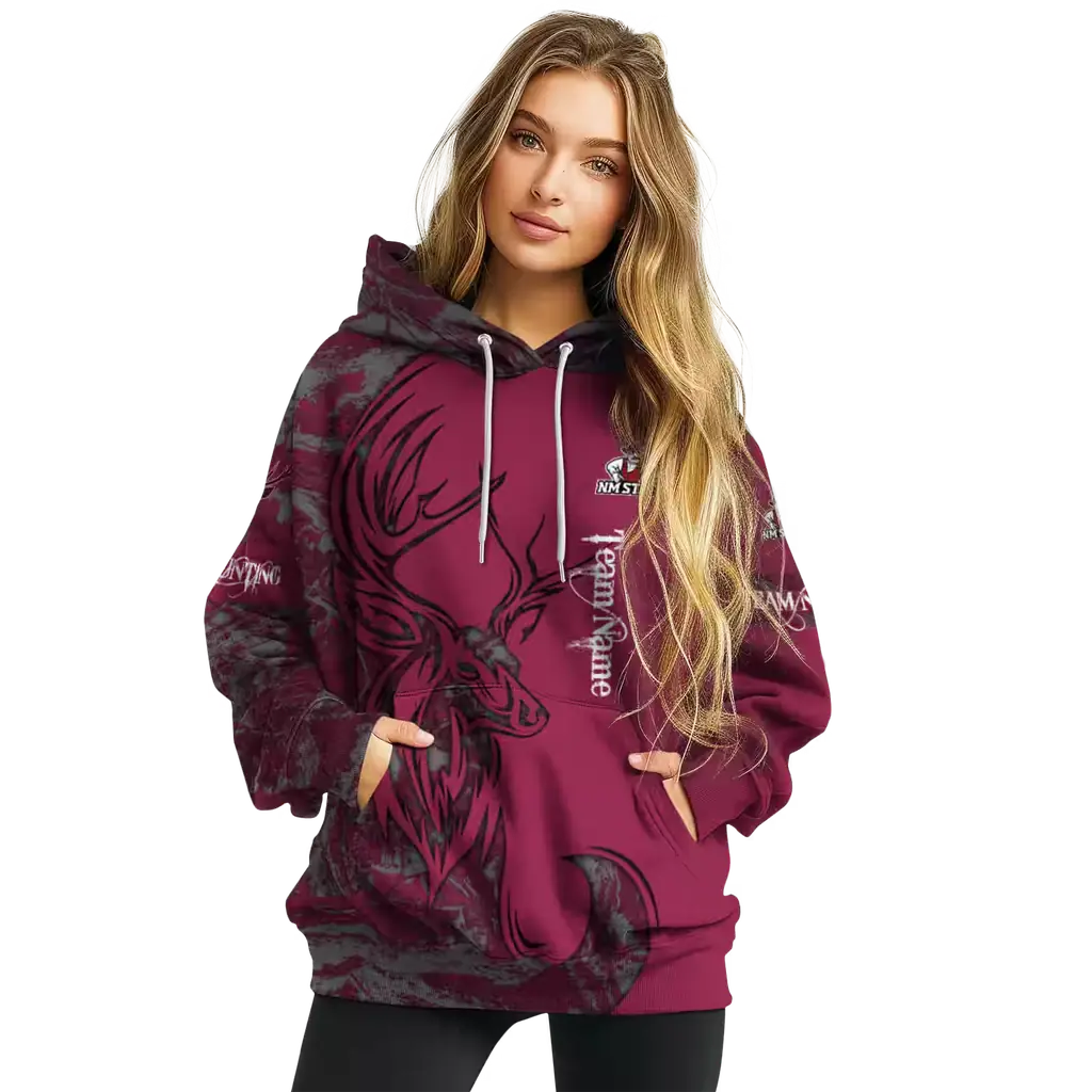 personalized new mexico state aggies deer silhouette crimson hoodie high quality personalized new mexico state aggies deer silhouette crimson hoodie high quality