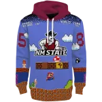 personalized new mexico state aggies mario blue black hoodie best selling