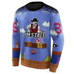 personalized new mexico state aggies mario blue black hoodie best selling