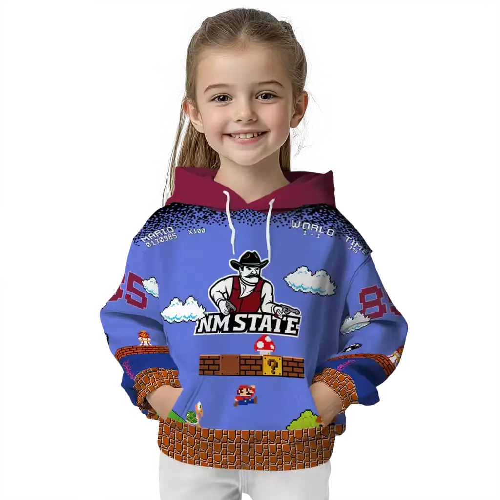 personalized new mexico state aggies mario blue black hoodie top rated personalized new mexico state aggies mario blue black hoodie top rated