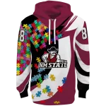 personalized new mexico state aggies puzzle pieces crimson hoodie best selling
