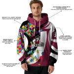 personalized new mexico state aggies puzzle pieces crimson hoodie best selling