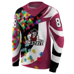 personalized new mexico state aggies puzzle pieces crimson hoodie best selling