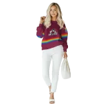 personalized new mexico state aggies rainbow stripes crimson hoodie best selling
