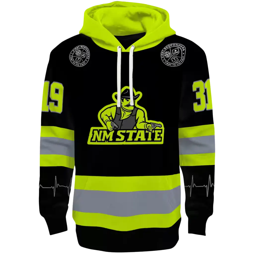 personalized new mexico state aggies safety motif black neon green hoodie best selling personalized new mexico state aggies safety motif black neon green hoodie best selling