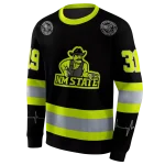 personalized new mexico state aggies safety motif black neon green hoodie best selling