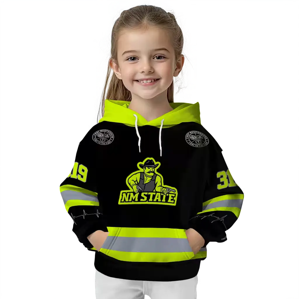 personalized new mexico state aggies safety motif black neon green hoodie top rated personalized new mexico state aggies safety motif black neon green hoodie top rated