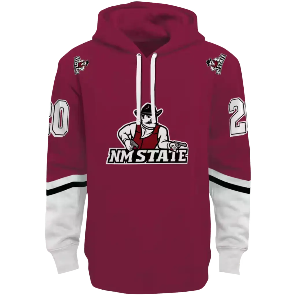 personalized new mexico state aggies striped sleeves crimson hoodie best selling personalized new mexico state aggies striped sleeves crimson hoodie best selling