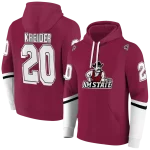 personalized new mexico state aggies striped sleeves crimson hoodie best selling