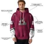 personalized new mexico state aggies striped sleeves crimson hoodie best selling