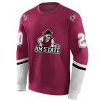 personalized new mexico state aggies striped sleeves crimson hoodie best selling