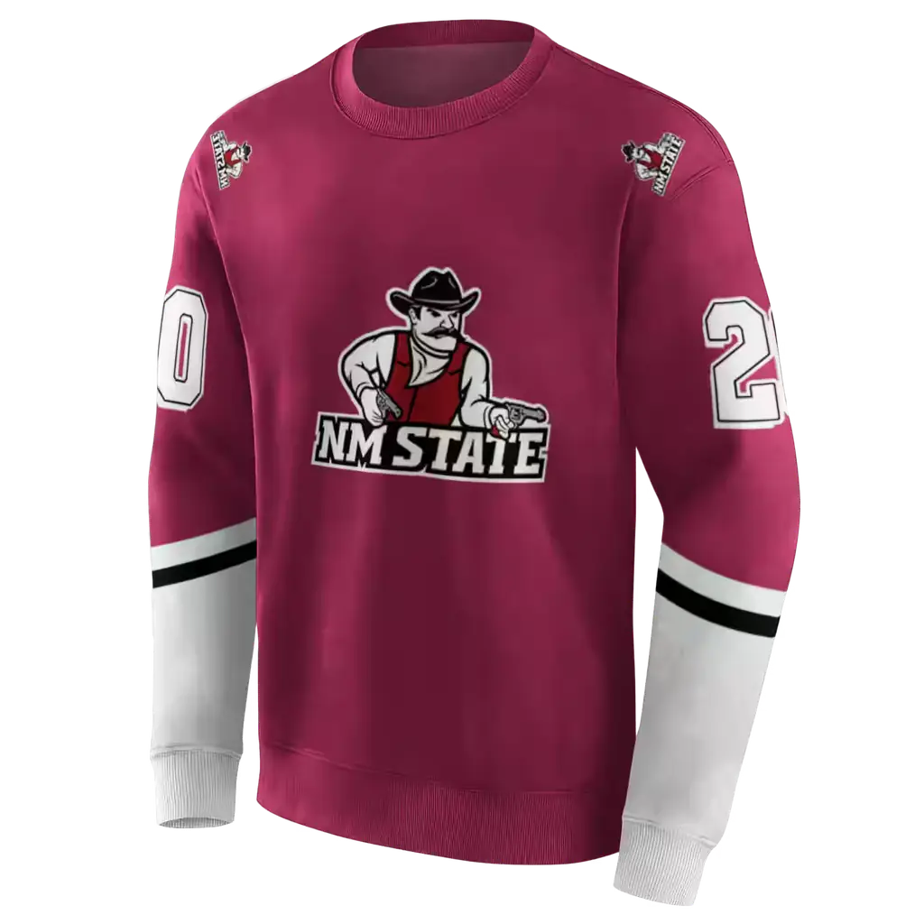 personalized new mexico state aggies striped sleeves crimson hoodie new arrival personalized new mexico state aggies striped sleeves crimson hoodie new arrival