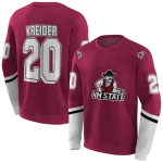 personalized new mexico state aggies striped sleeves crimson hoodie best selling