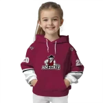 personalized new mexico state aggies striped sleeves crimson hoodie best selling