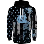 personalized north carolina tar heels distressed flag light blue black hoodie best selling