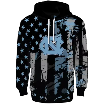 personalized north carolina tar heels distressed flag light blue black hoodie best selling