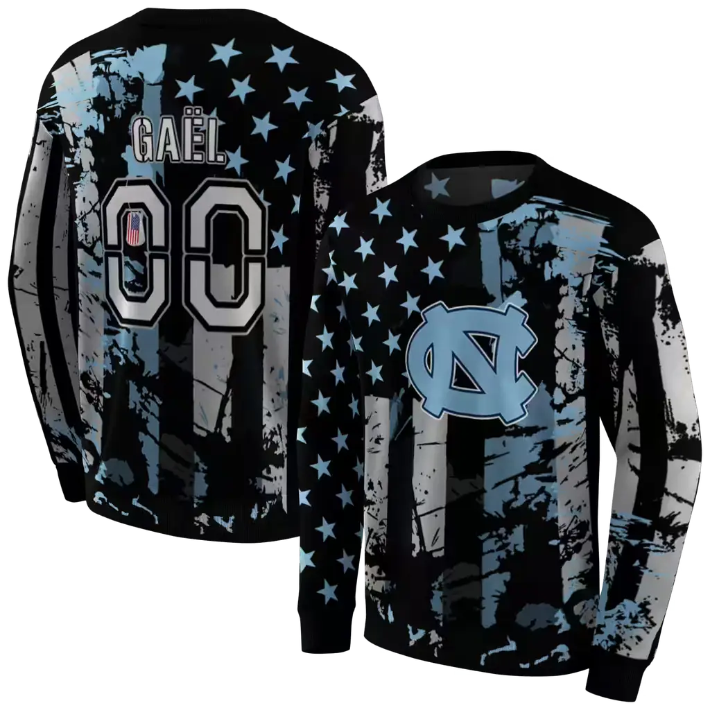 personalized north carolina tar heels distressed flag light blue black hoodie premium grade personalized north carolina tar heels distressed flag light blue black hoodie premium grade