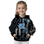 personalized north carolina tar heels distressed flag light blue black hoodie best selling