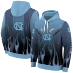 personalized north carolina tar heels flame design light blue hoodie best selling