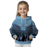 personalized north carolina tar heels flame design light blue hoodie best selling