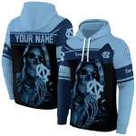 personalized north carolina tar heels grim reaper light blue black hoodie best selling