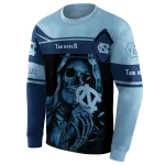 personalized north carolina tar heels grim reaper light blue black hoodie best selling