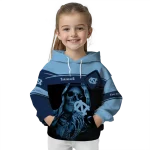 personalized north carolina tar heels grim reaper light blue black hoodie best selling