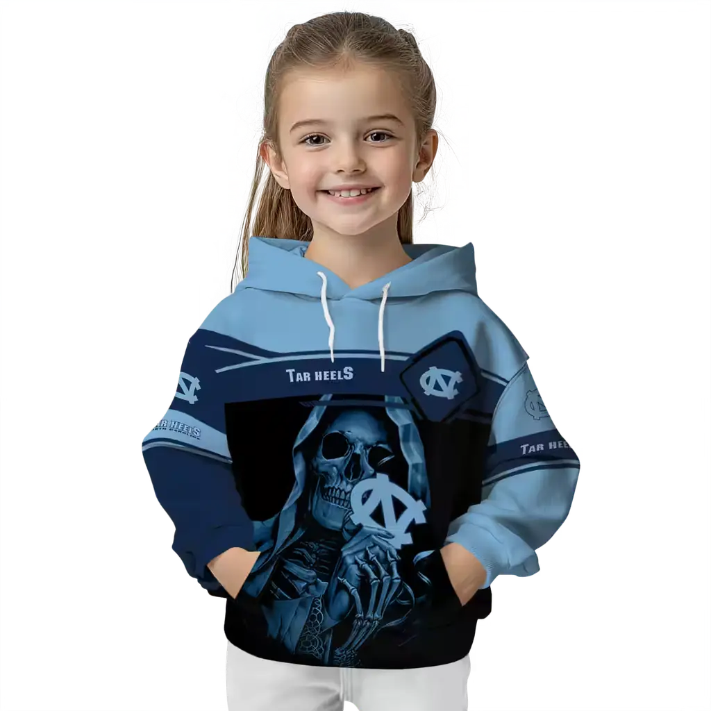 personalized north carolina tar heels grim reaper light blue black hoodie top rated personalized north carolina tar heels grim reaper light blue black hoodie top rated