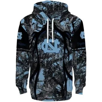 personalized north carolina tar heels hunting theme light blue black hoodie best selling