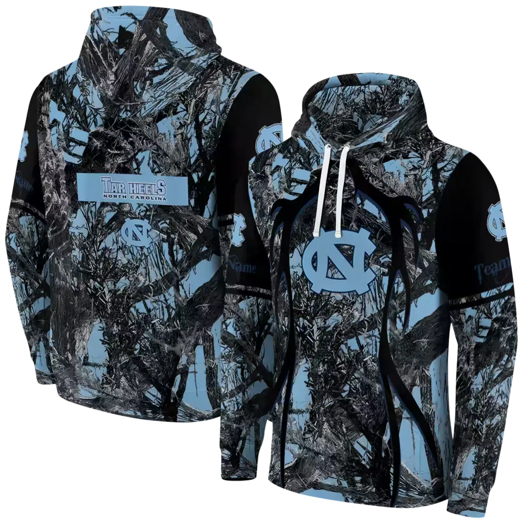 personalized north carolina tar heels hunting theme light blue black hoodie fashion forward personalized north carolina tar heels hunting theme light blue black hoodie fashion forward