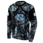 personalized north carolina tar heels hunting theme light blue black hoodie best selling