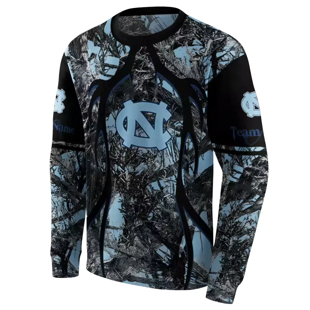 personalized north carolina tar heels hunting theme light blue black hoodie new arrival personalized north carolina tar heels hunting theme light blue black hoodie new arrival