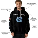 personalized north carolina tar heels punisher skull black hoodie best selling