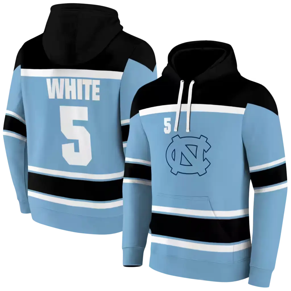 personalized north carolina tar heels striped pattern light blue hoodie fashion forward personalized north carolina tar heels striped pattern light blue hoodie fashion forward