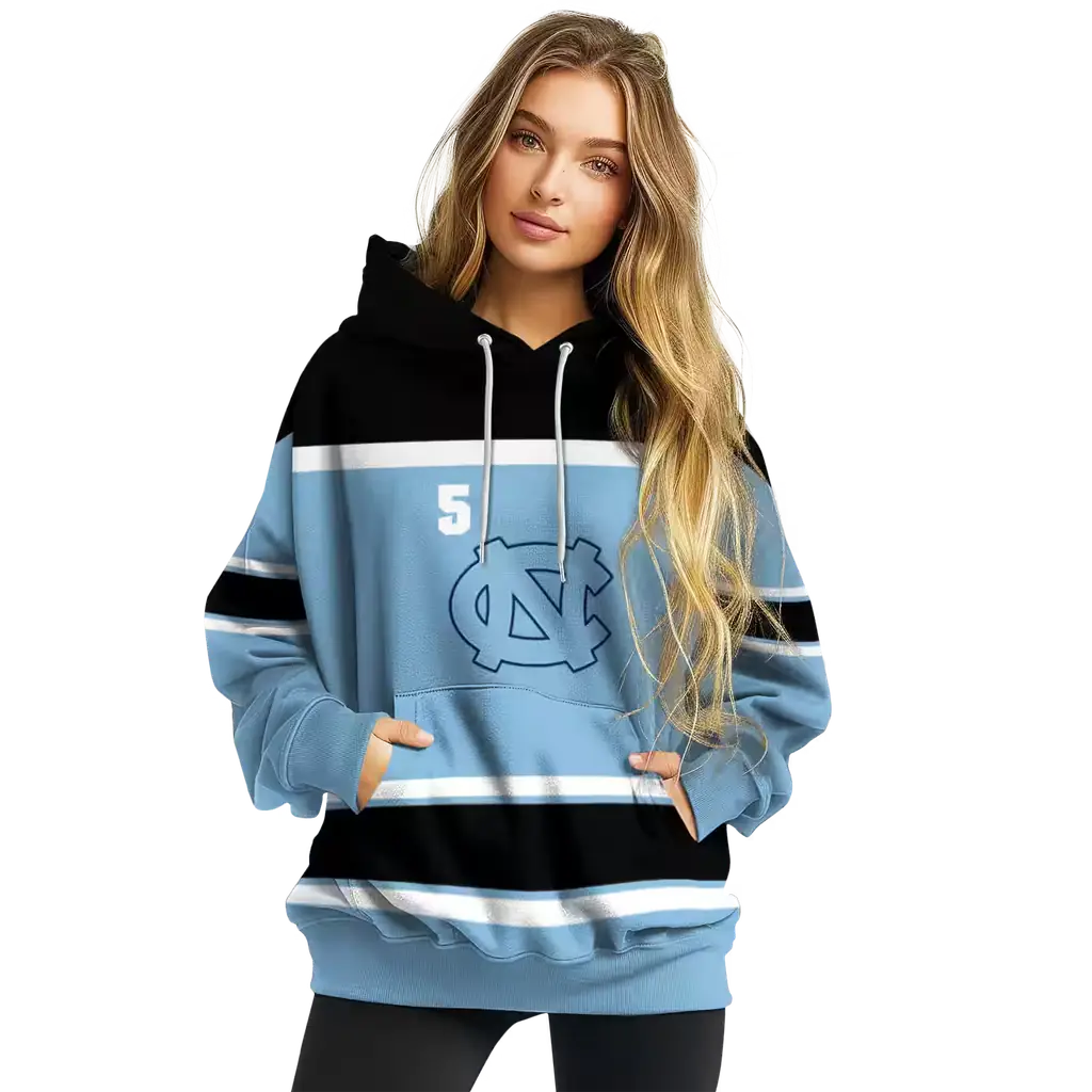 personalized north carolina tar heels striped pattern light blue hoodie high quality personalized north carolina tar heels striped pattern light blue hoodie high quality