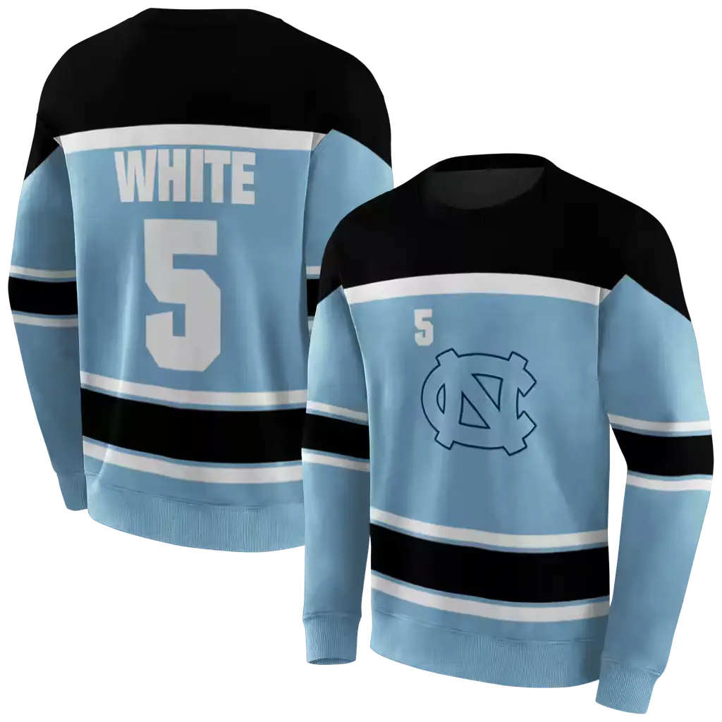 personalized north carolina tar heels striped pattern light blue hoodie premium grade personalized north carolina tar heels striped pattern light blue hoodie premium grade