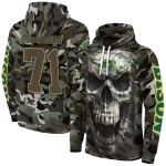 personalized north dakota state bison camo skull hoodie best selling