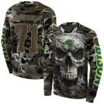 personalized north dakota state bison camo skull hoodie best selling
