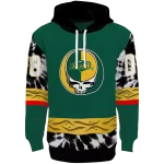 personalized north dakota state bison grateful vibes green hoodie best selling